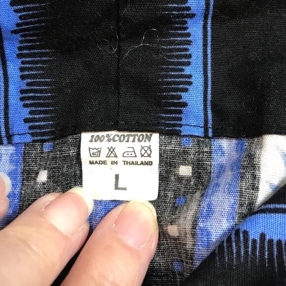 Dashiki African Style Round Neck Short Sleeve Long Top Unisex L - Picture 3 of 3